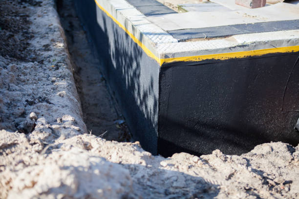 Residential Basement Waterproofing installation at a Mecca, IN home by SJ Waterproofing Pros